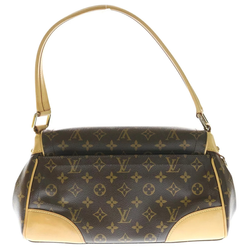 Louis Vuitton Beverly Monogram Brown Bag Shoulder Leather